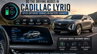 do the driving modes in cadillac lyriq offer different ranges or battery usages